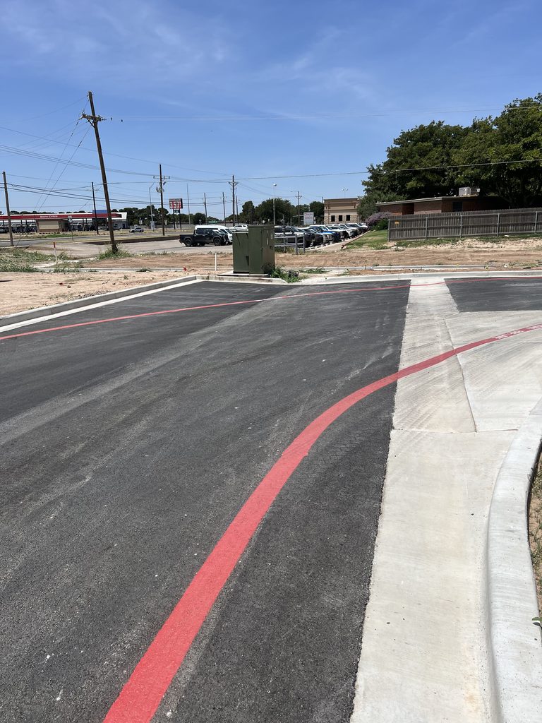 post construction parking lot